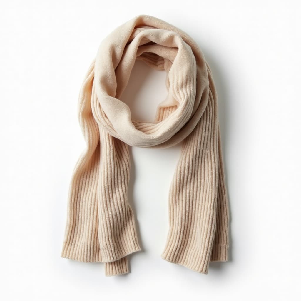 Cedar Ribbed Knit Scarf
